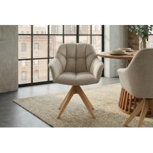 PAPILLON design forgatható szék - beige/tölgy