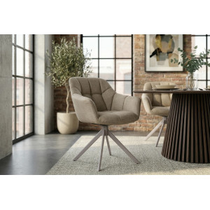 PAPILLON design forgatható szék - beige INVICTA