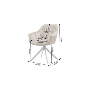 PAPILLON design forgatható szék - beige