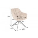 PAPILLON design forgatható szék - beige/fekete