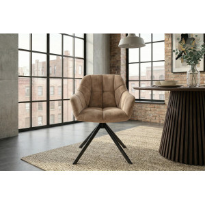 PAPILLON design forgatható szék - beige/fekete INVICTA