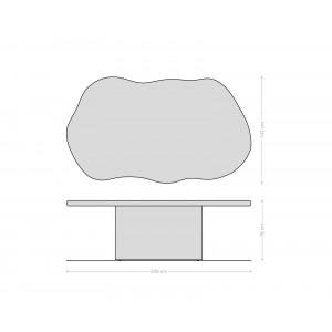 JELDOR prémium akác étkezőasztal - 220cm