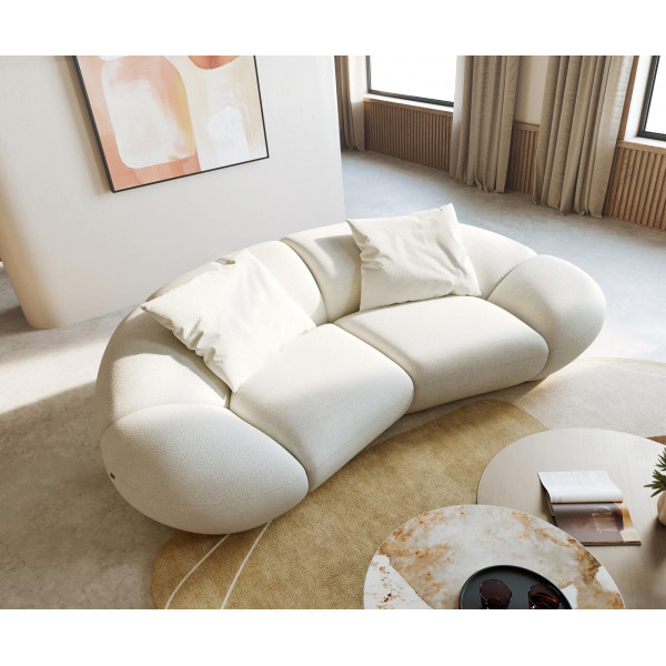 DALMIRO modern kanapé - beige boucle - 280cm