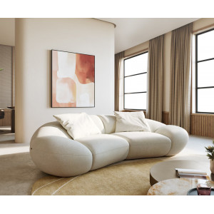 DALMIRO modern kanapé - beige boucle - 280cm
