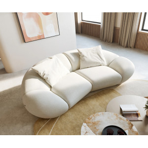 DALMIRO modern kanapé - beige boucle - 280cm DELIFE