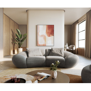 DALMIRO modern kanapé - 280cm - szürke