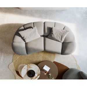 DALMIRO modern kanapé - 280cm - szürke DELIFE