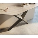 MYRELL prémium kerámia konzolasztal - travertin - 140cm