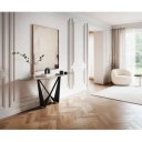 LORIEN prémium kerámia konzolasztal - beige - 180cm