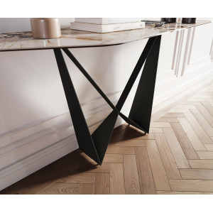 LORIEN prémium kerámia konzolasztal - beige - 180cm