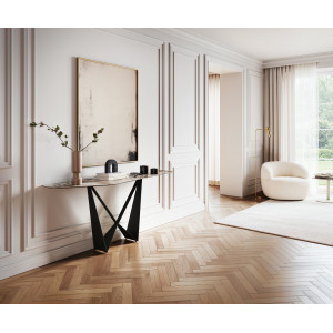 LORIEN prémium kerámia konzolasztal - beige - 180cm