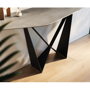 LORIEN prémium kerámia konzolasztal - beton - 180cm