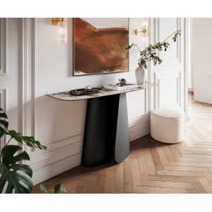 ELIRA prémium kerámia konzolasztal - beige - 140cm bútor