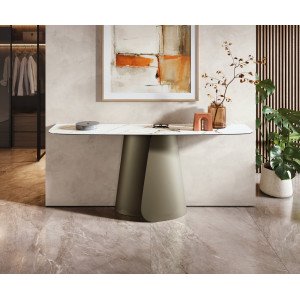 ELIRA prémium kerámia konzolasztal - calacatta - 180cm