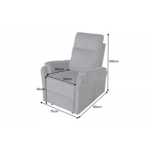 CINEMA elektromos relaxfotel - szürke