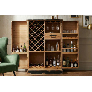 BODEGA modern fenyő bárszekrény - 120cm