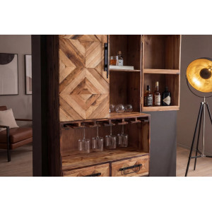 BODEGA modern fenyő bárszekrény - 160cm