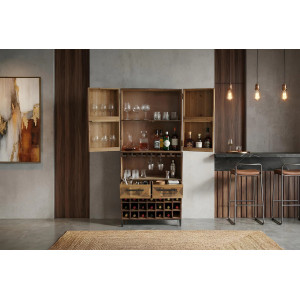 BODEGA modern fenyő bárszekrény - 160cm