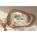 COVE organikus fali tükör 130 cm – krém / mangófa