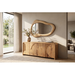 ORGANIC modern tükör - 130cm - mangó INVICTA