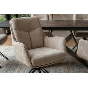 PROMETHEUS design forgatható szék - beige INVICTA