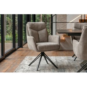 PROMETHEUS design forgatható szék - taupe INVICTA