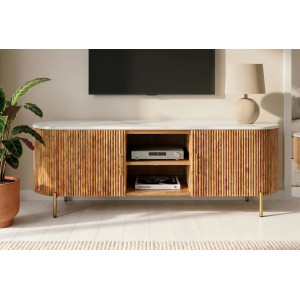TRES CHIC modern mangófa TV-szekrény - 140cm INVICTA