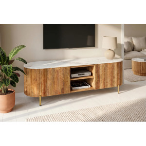 TRES CHIC modern mangófa TV-szekrény - 140cm INVICTA