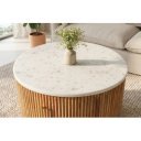 TRES CHIC modern mangófa dohányzóasztal - 60cm