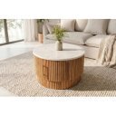 TRES CHIC modern mangófa dohányzóasztal - 60cm