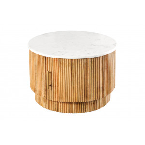 TRES CHIC modern mangófa dohányzóasztal - 60cm