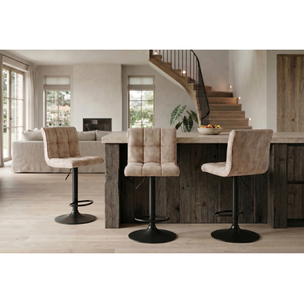 MODENA design bársony bárszék- beige