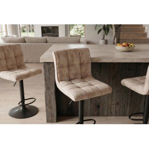 MODENA design bársony bárszék- beige INVICTA