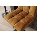 MODENA design bársony bárszék- mustársárga