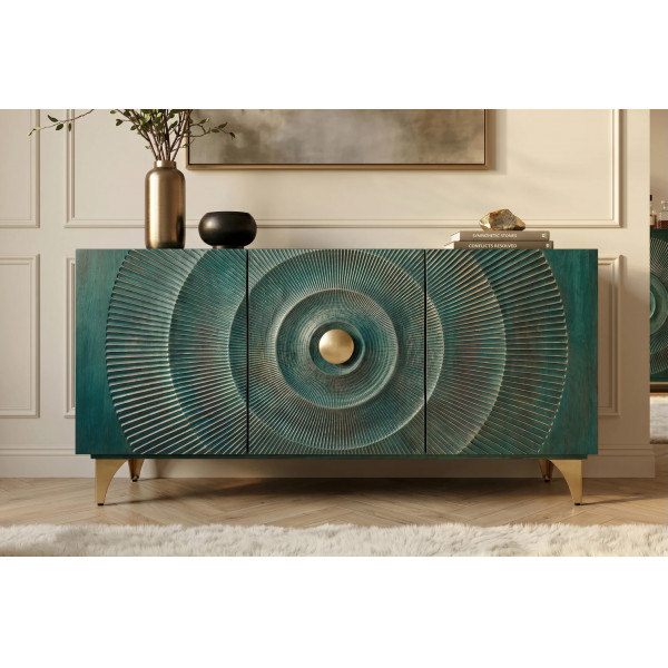 GOLDEN SUNSET komód -140cm - türkiz