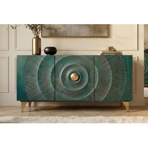 GOLDEN SUNSET komód -140cm - türkiz INVICTA
