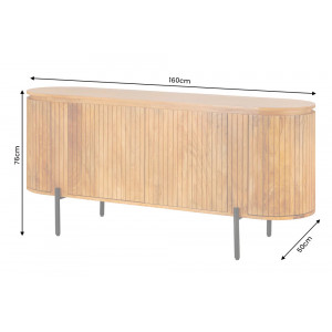 GATSBY modern mangófa komód - 160cm