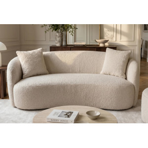 ELEMENTAL design boucle kanapé - 180cm - beige INVICTA