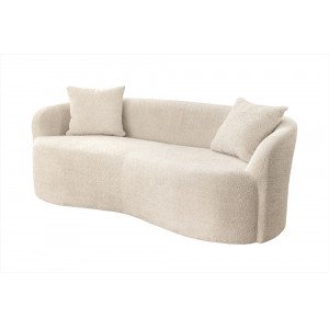 MELT bouclé 2 személyes kanapé 180 cm – bézs INVICTA