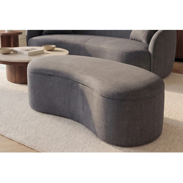 ELEMENTAL design puff/tároló - 120cm - szürke