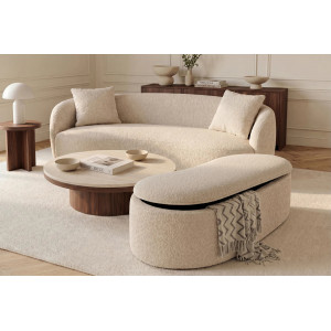 ELEMENTAL design boucle puff/tároló - 120cm - beige