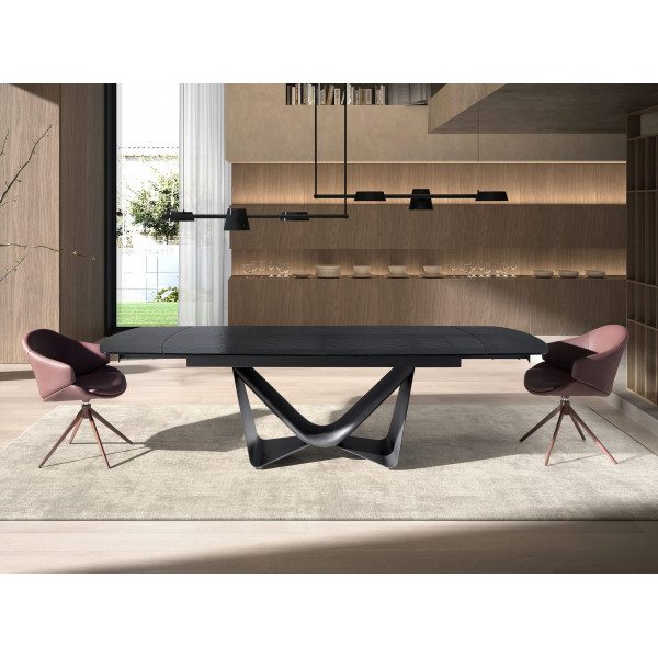 PERALTA prémium bővíthető üveg étkezőasztal - 200-280cm