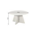 ORGANICO modern kerek étkezőasztal - 120cm - beige