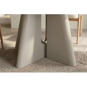 ORGANICO modern kerek étkezőasztal - 120cm - beige