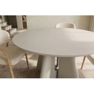 ORGANICO modern kerek étkezőasztal - 120cm - beige INVICTA