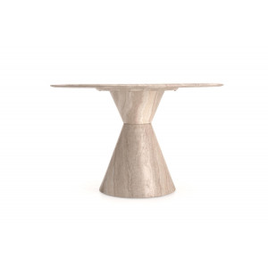 FERRON kerek étkezőasztal 120 cm – travertin