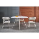 TERAMO kerek étkezőasztal 120 cm – terrazzo mintás