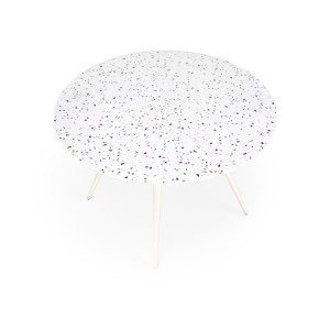 TERAMO kerek étkezőasztal 120 cm – terrazzo mintás