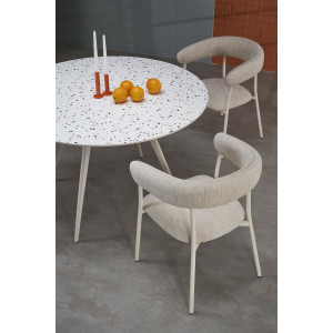 TERAMO kerek étkezőasztal 120 cm – terrazzo mintás