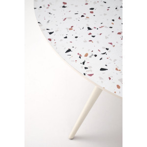 TERAMO kerek étkezőasztal 120 cm – terrazzo mintás